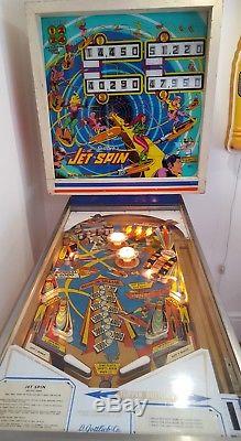Original Vintage 1977 Jet Spin Gottlieb Pinball Machine Collectible Arcade Game