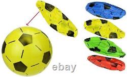 PLASTIC 23CM (9.5 inches) Football flyaway FOR KIDS YELLOW BLUE GREEN deflated