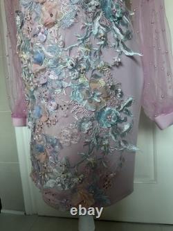 Pearl Carty Pink Embellished Dress For Special occasion