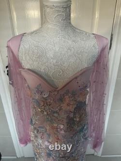 Pearl Carty Pink Embellished Dress For Special occasion