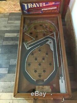 Penny arcade machine 1930 pinball travel round the world