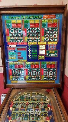 Pinball Bingo Machine Green Diamond Excellent Condition