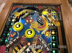 Pinball Machine Coffee Table Oak Bally 1981'Mr. & Mrs. Pac-Man' PlayField