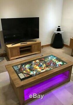 Pinball Machine Coffee Table Solid Oak Table The Simpsons 1990 PlayField