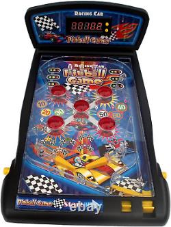 Pinball Machine, Electronic Tabletop Pinball Game, Table Pinball with Lights & S