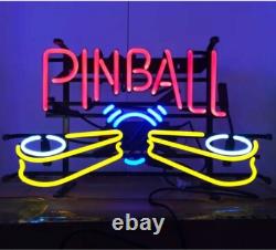 Pinball Machine Video Game Room 20x16 Neon Light Sign Lamp Open Club Decor