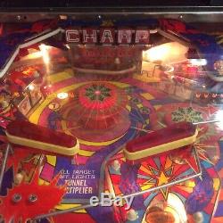 Pinball Machine. Zaccaria Pinball Champ 82. For Up To Four Players