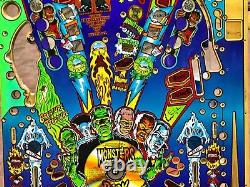 Pinball Monster Bash Williams 1998 Flipper PLAYFIELD USED Cond. 8/10 Mod. 2