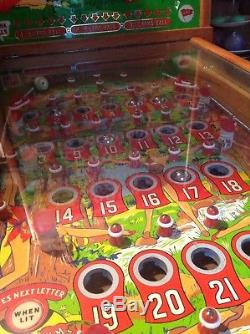 Pinball bingo machine. United Pixies bingo game 1955. Working perfectly