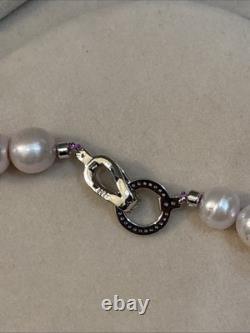 Pink Freshwater Pearl Necklace 11mm Round Pearl 44cm Elegant Statement Jewellery