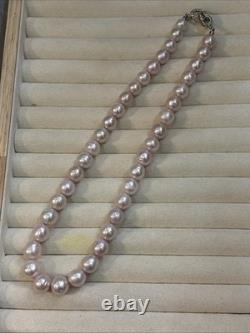 Pink Freshwater Pearl Necklace 11mm Round Pearl 44cm Elegant Statement Jewellery