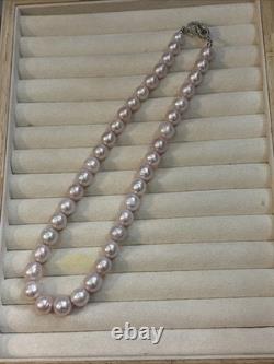 Pink Freshwater Pearl Necklace 11mm Round Pearl 44cm Elegant Statement Jewellery