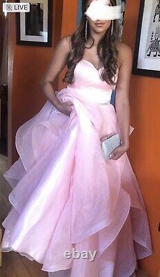 Pink Multilayered Prom Ball Gown Princess Style dress size 8