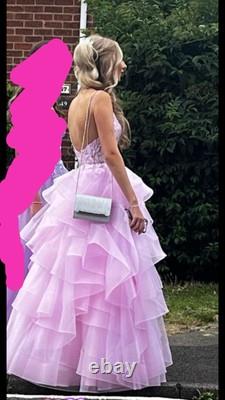 Pink Prom Dress size 4 (fits size 6-8)- has been dry cleaned