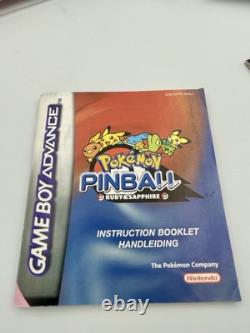 Pokemon Pinball Ruby & Sapphire Nintendo Gameboy Advance Video Game Boxed