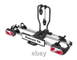 ProUser Diamant TG Tow Ball Bar Mounted 2 Bike Carrier Lock Tilt Foldable 60kg