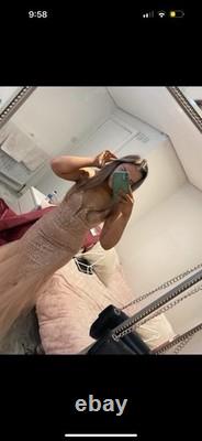 Prom Dress Rose Pink Mermaid Look with Sequins Size 8