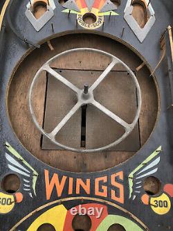 RARE coin-op 1933 PINBALL game Rock-Ola'Wings' made in Chicago USA, for restora