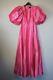 Rasario Ladies Pink Silk Puff Sleeve Voluminous Skirt Maxi Dress Eu38 Uk10 New