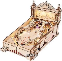 ROKR 3D Pinball Machine Wooden Puzzle DIY Model for Kid Family Party Game Toys