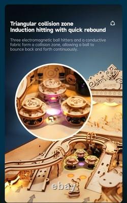 ROKR 3D Wooden Puzzle Pinball Machine DIY Building Kit Retro Mechanical Toy Set