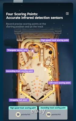 ROKR 3D Wooden Puzzle Pinball Machine DIY Building Kit Retro Mechanical Toy Set