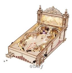 ROKR 482PCS 3D Pinball Machine Wooden Puzzle DIY Model for Kid Family Party Game