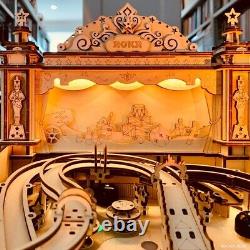 ROKR 482PCS 3D Pinball Machine Wooden Puzzle DIY Model for Kid Family Party Game