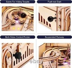ROKR Pinball Model-3D Wooden Puzzle Model Kits for Adults to Build Table Game