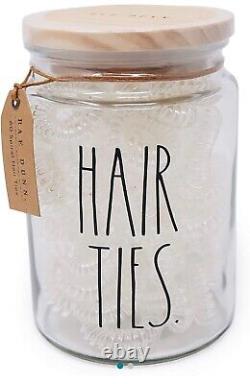 Rae Dunn Hair Collection HAIR TIES BOBBY PINS COTTON BALLS Jars YOU CHOOSE