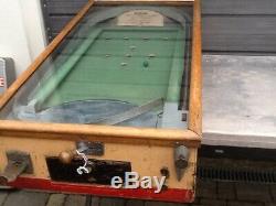 Rare 1930s penny pool / billiards pinball machine old penny arcade machine