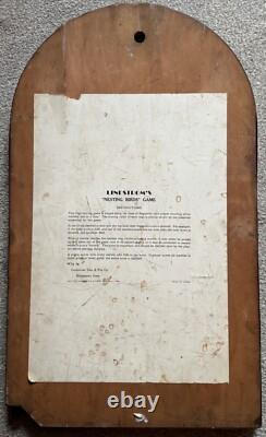 Rare Vintage 1930's Lindstrom's Nesting Birds Wall Display Bagatelle Pin Ball