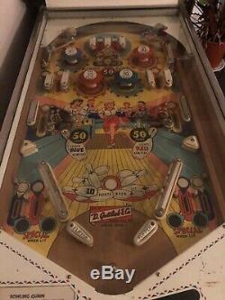 Rare Vintage 1964 Gottlieb Bowling Queen Pinball Machine Mancave