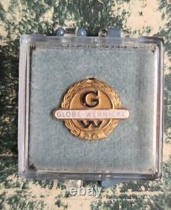 Rare Vintage Globe Wernicke 20 Years Of Service Lapel Pin Employee Work Award