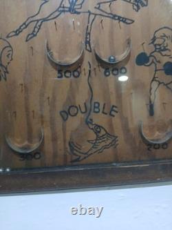 Rare Vintage Pin Ball Game Clown-N-UP Wooden 1930's! Wood Working Pinball