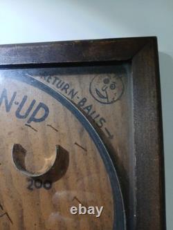Rare Vintage Pin Ball Game Clown-N-UP Wooden 1930's! Wood Working Pinball