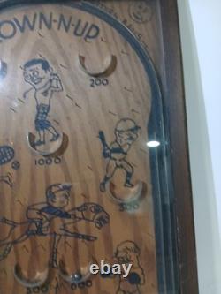 Rare Vintage Pin Ball Game Clown-N-UP Wooden 1930's! Wood Working Pinball