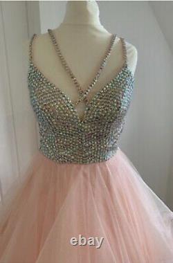 Reducedcouture Pink Tulle Ballgown With Sparkly Embellished Bodice Bnwt