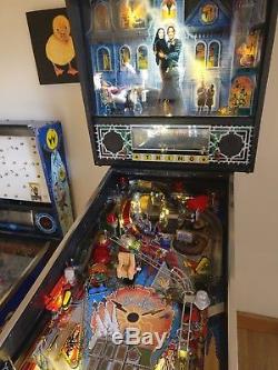 Refurbished Addams family pinball machine with new LEDs, Rubbers and Legs MODS