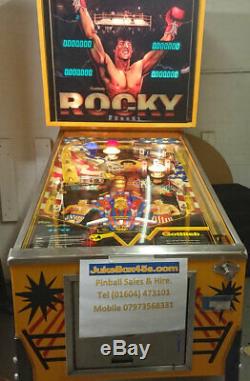 Rocky Pinball Machine Sylvester Stallone Movie Theme Perfect Warranty