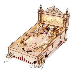 Rokr Circus Look Theme Pinball Machine 3D Wooden Puzzle with LED Light Music