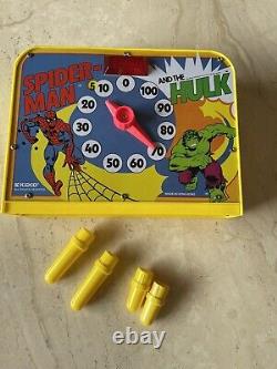 SPIDER-MAN and THE HULK tabletop pinball Kidco Marvel 1979 rare