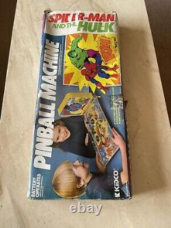 SPIDER-MAN and THE HULK tabletop pinball Kidco Marvel 1979 rare