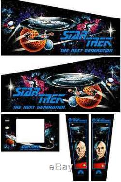 NEXT GEN Star Trek 25th Anniversary Pinball Machine Cabinet Decals 