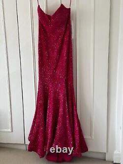 Sequin Ball Gown Hot Pink Pageant Size 10 Portia And Scarlett PS21208