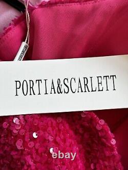 Sequin Ball Gown Hot Pink Pageant Size 10 Portia And Scarlett PS21208