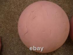 Set of 3 pink rubber skittle balls (4.5 inch) (UK)