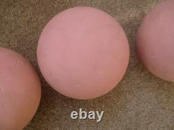 Set of 3 pink rubber skittle balls (4.5 inch) (UK)