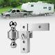 Silver Towing Trailer Hitch Mount With Dual Balls Lock Pins 6in Adjustable Drop