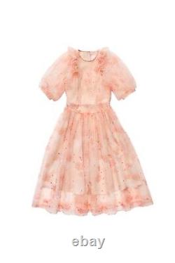 Simone Rocha X HM Pink Floral Tulle Dress Size S
